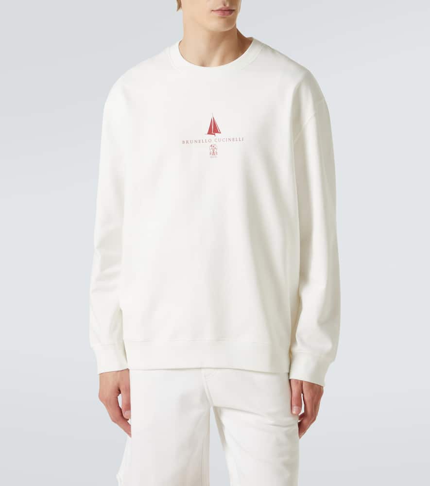 Logo cotton-blend jersey sweatshirt