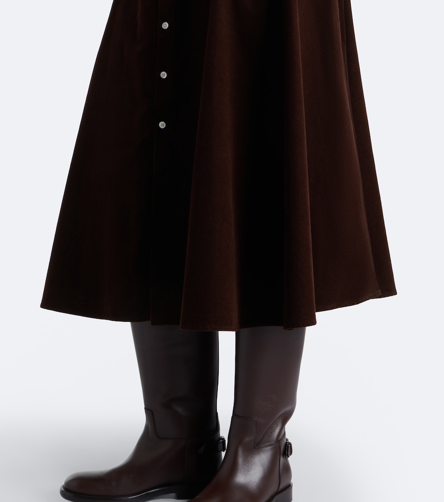 Cotton corduroy midi dress