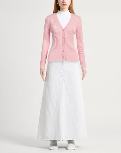 Woman Cardigan Pink Size L Cotton