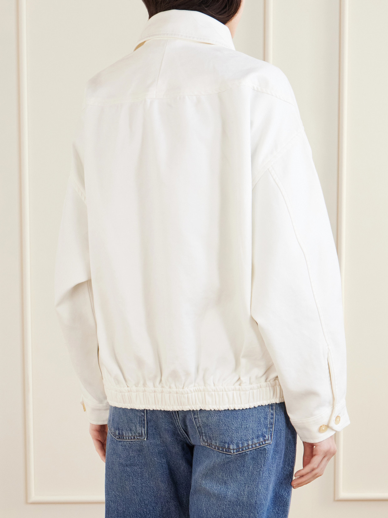 Wove Bomber Jacket - Cream