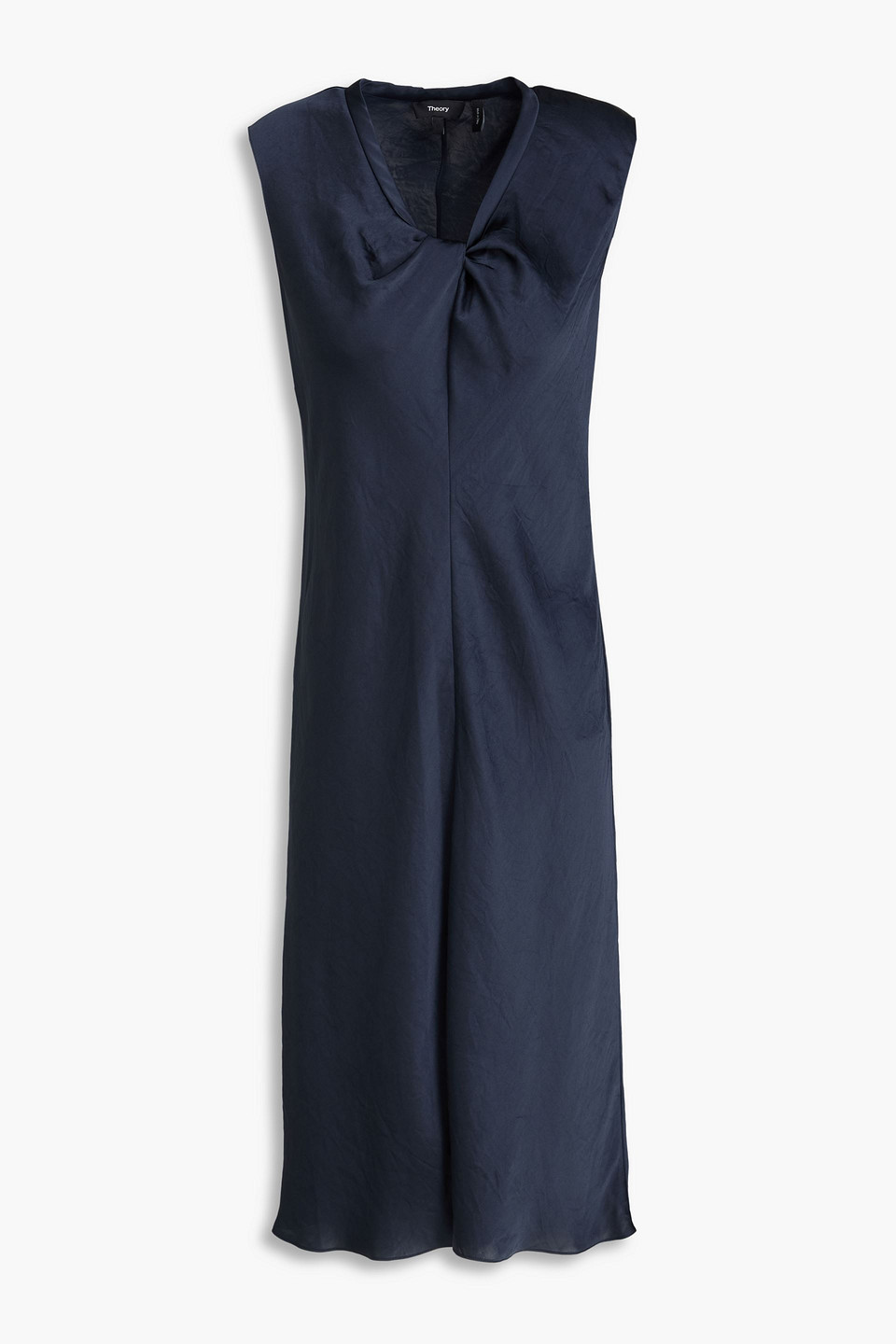 Twisted crinkled-stain dress - Blue - US 10