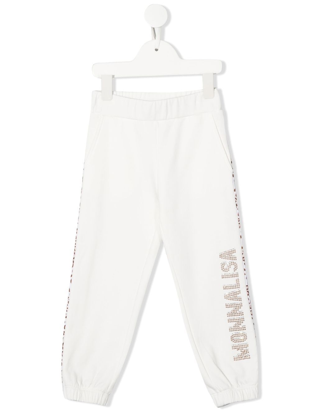 Leopard-print track pants - White