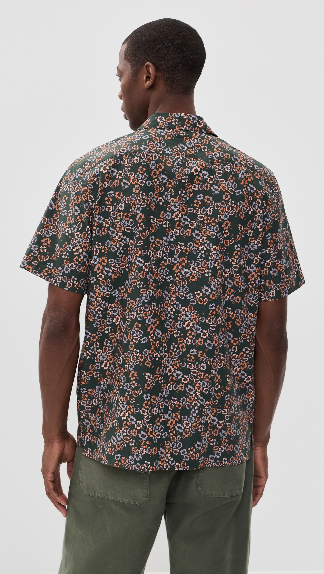 Short Sleeve Casual Fit Shirt Bottle Green