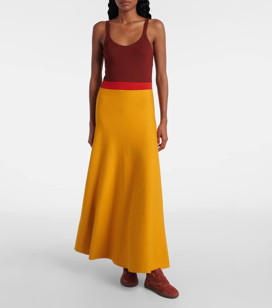 Flaminius colorblocked wool maxi dress