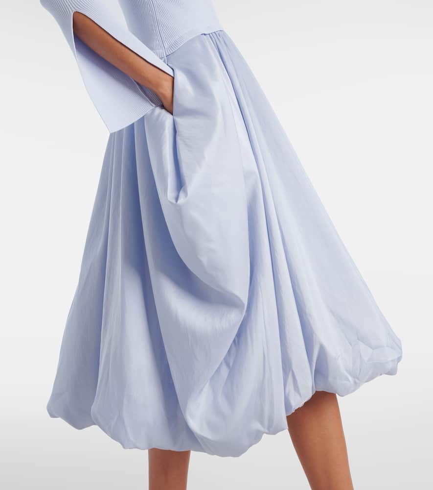 Kenlie taffeta-trimmed midi dress