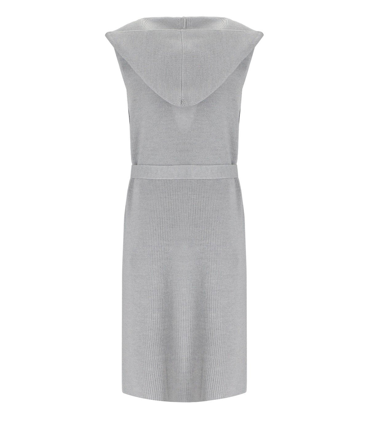 Mm Max Mara Badesse Grey Long Sleeveless Cardigan