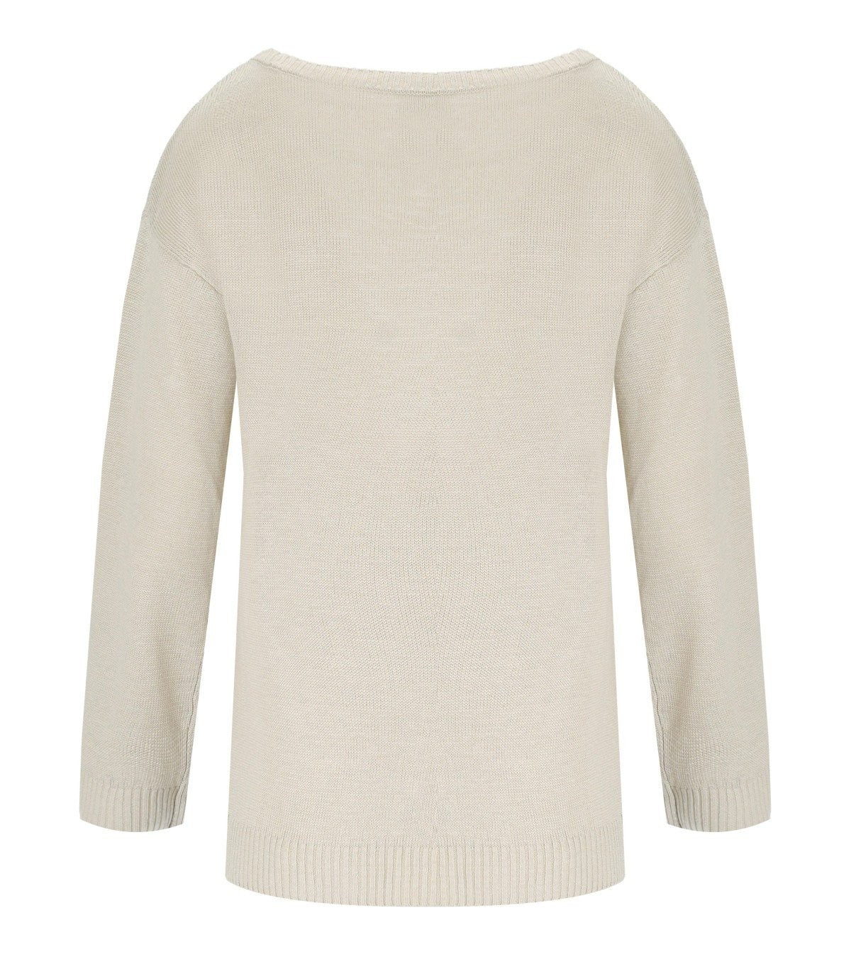 Mm Max Mara Dandy Beige Crewneck Jumper