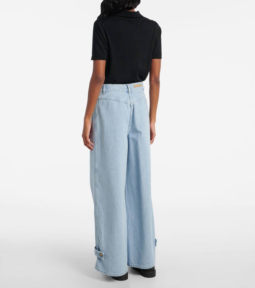 Pugnale high-rise wide-leg jeans
