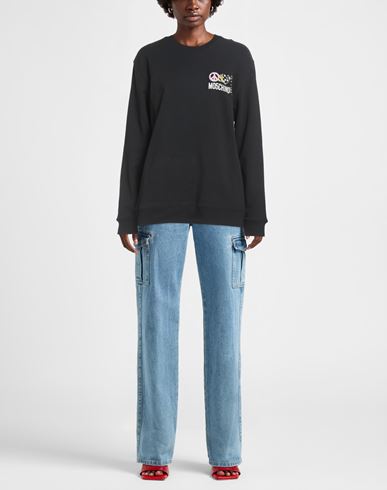 Woman Sweatshirt Black Size XS Cotton