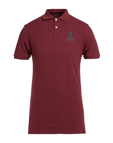 Man Polo shirt Burgundy Size M Cotton