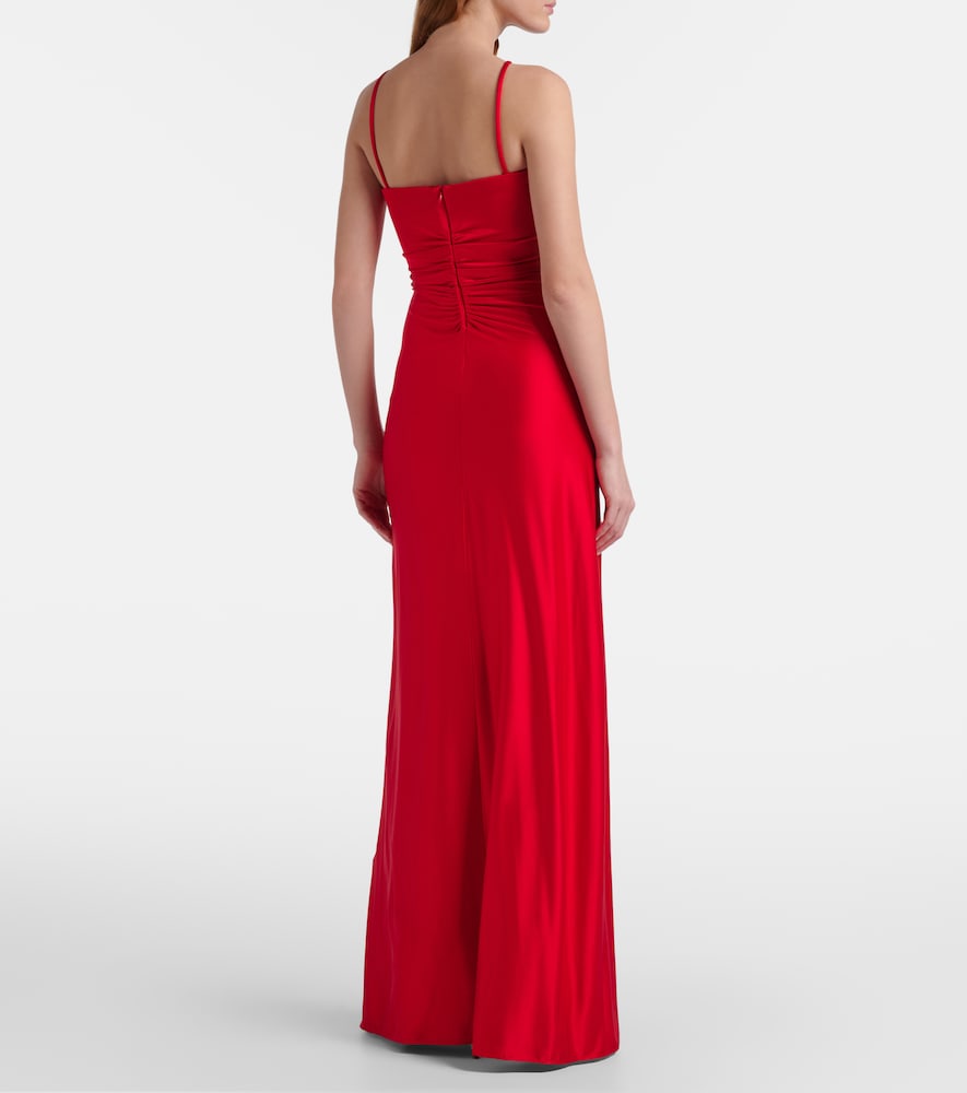 Oggetti ruched halterneck bustier gown