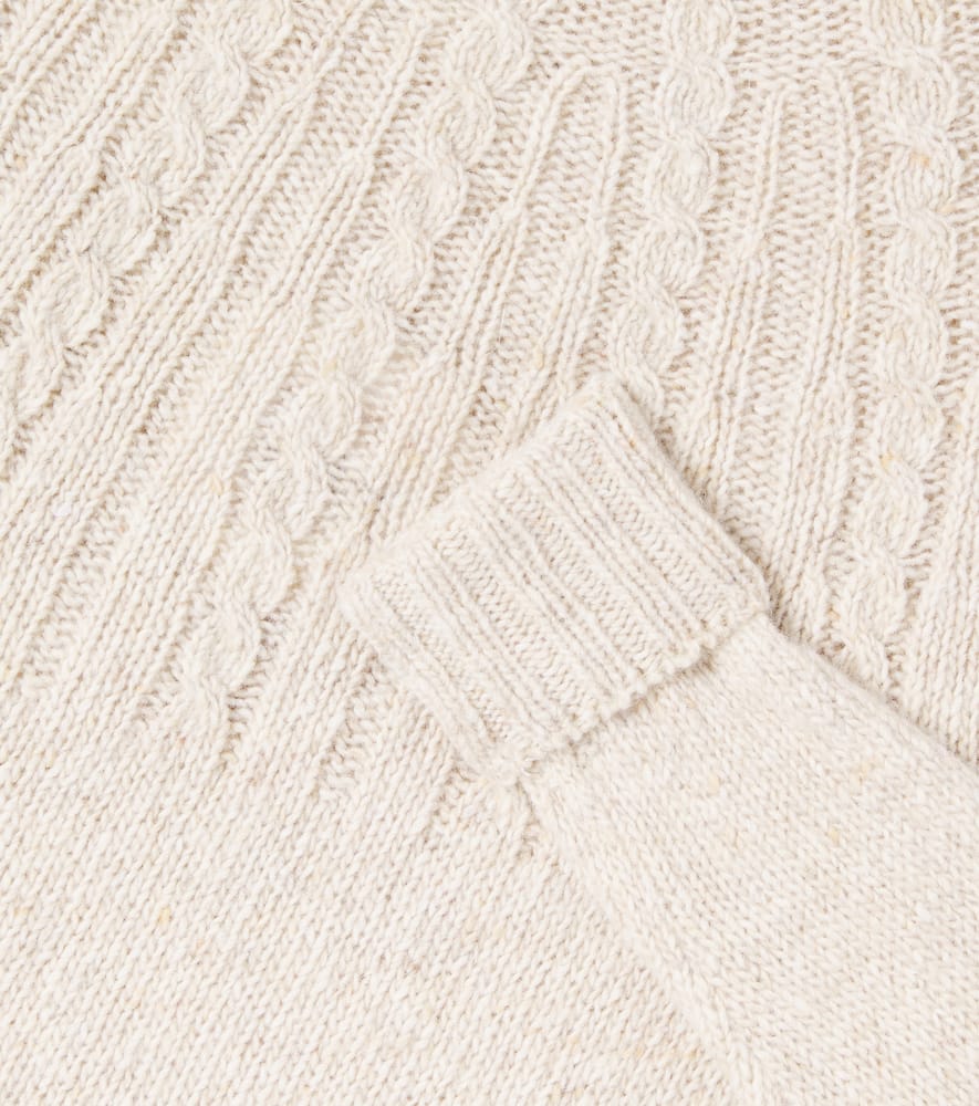 Cable-knit wool-blend sweater