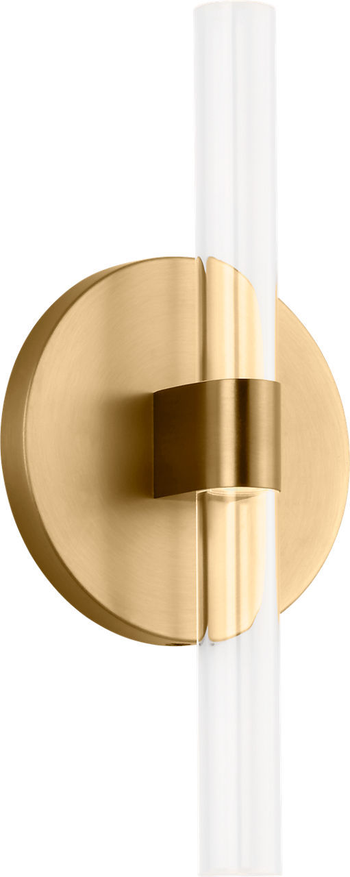 Burnished Brass | Burnished Brass LED Wall Sconce from the Silas Collection