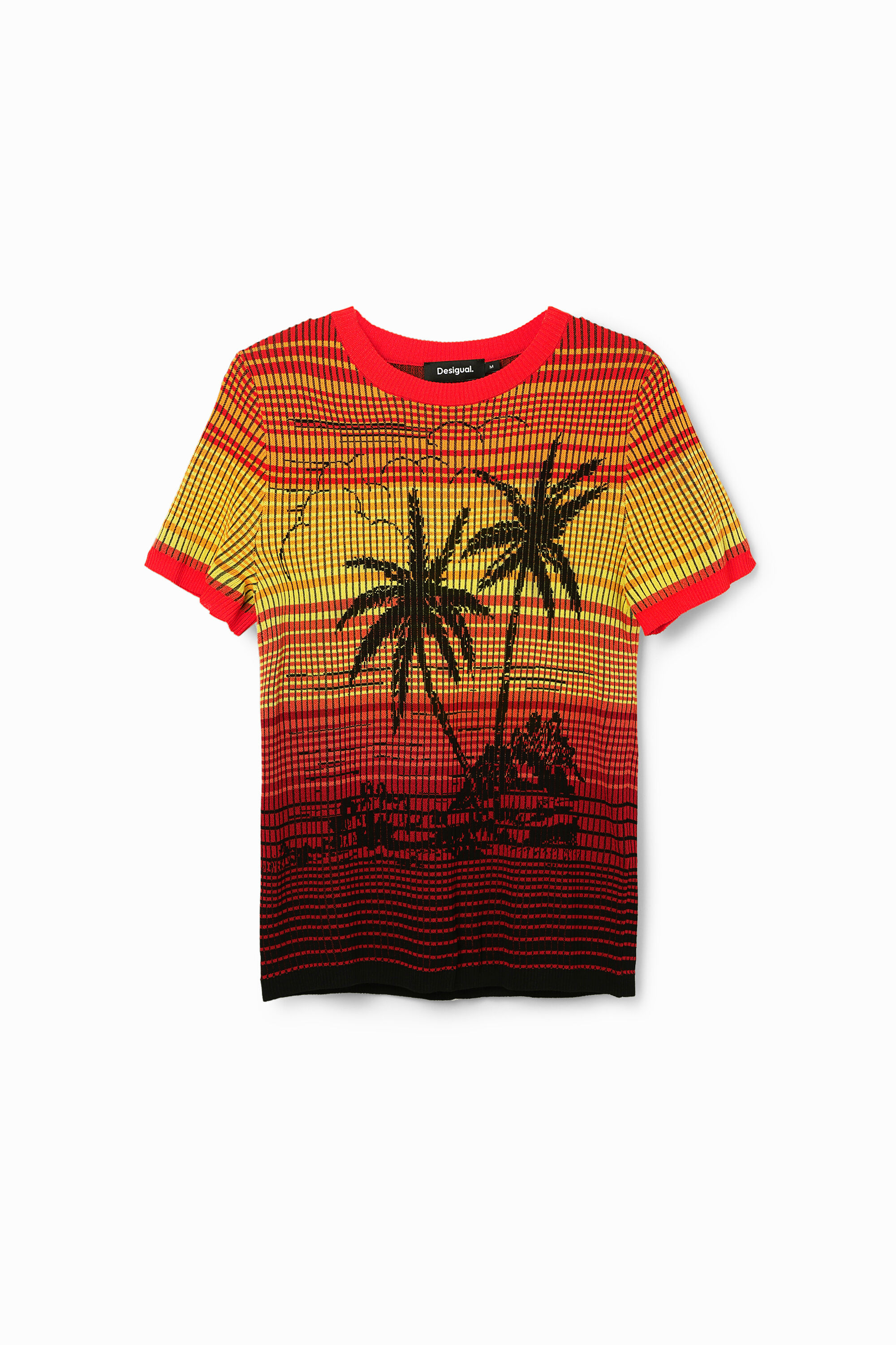 Knit palm tree T-shirt