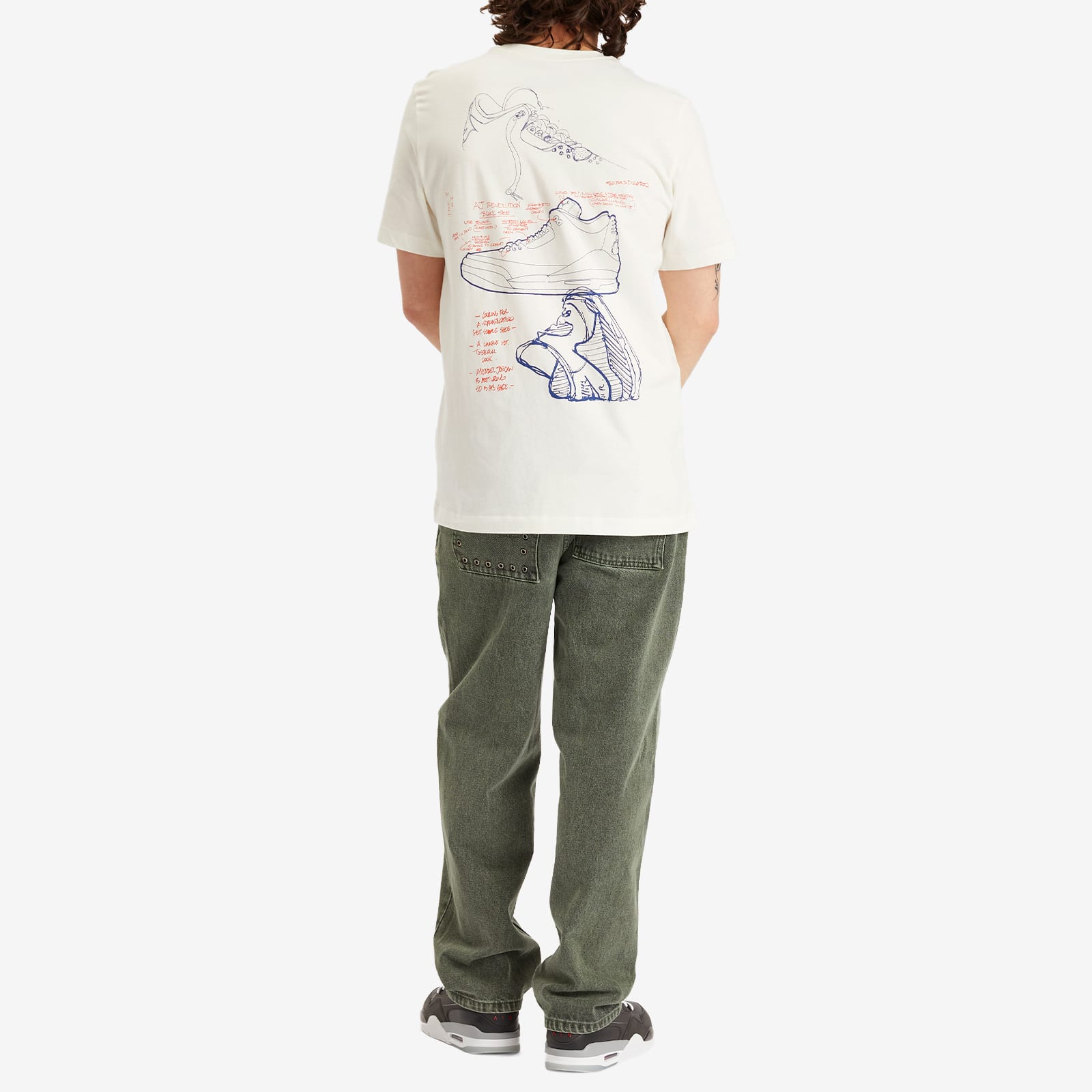 Air Jordan Rair Air AJ3 T-Shirt in Sail/Deep Royal