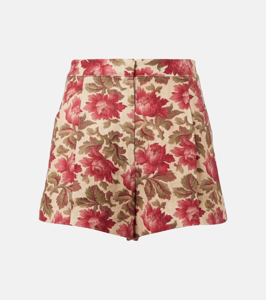 Rosalie floral linen shorts