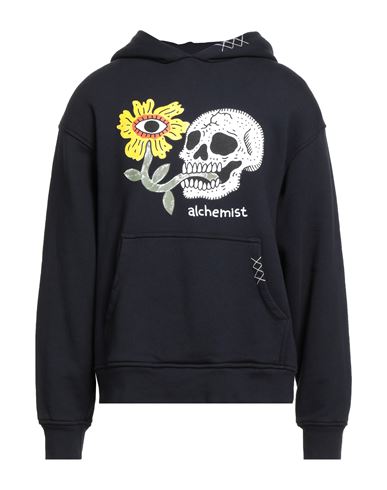 Man Sweatshirt Black Size M Cotton
