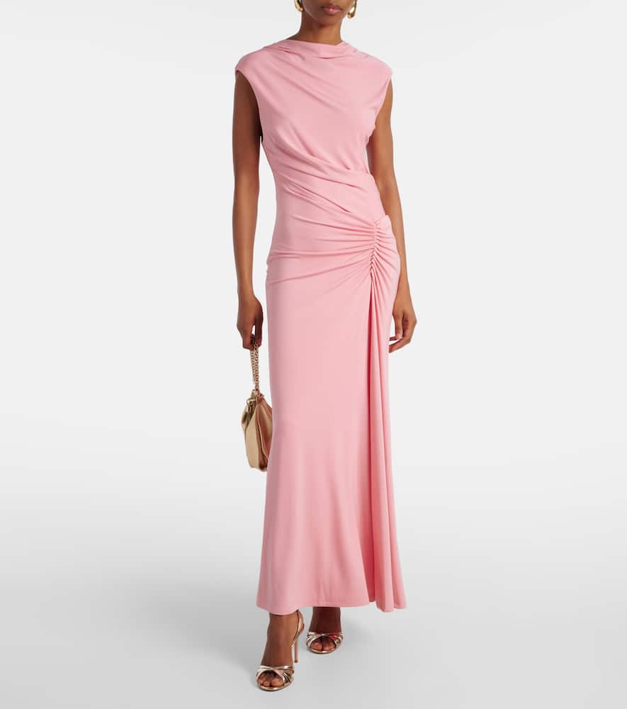 Acacia ruched jersey maxi dress