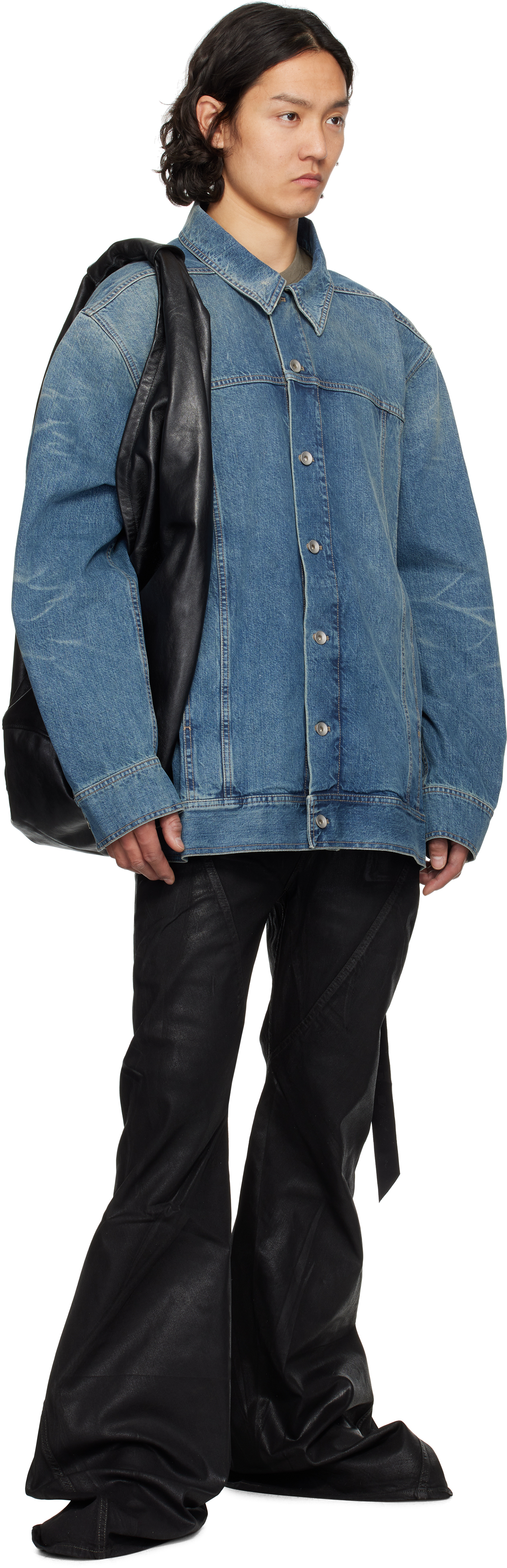 Rick Owens DRKSHDW Black Hollywood Bias Bootcut Jeans