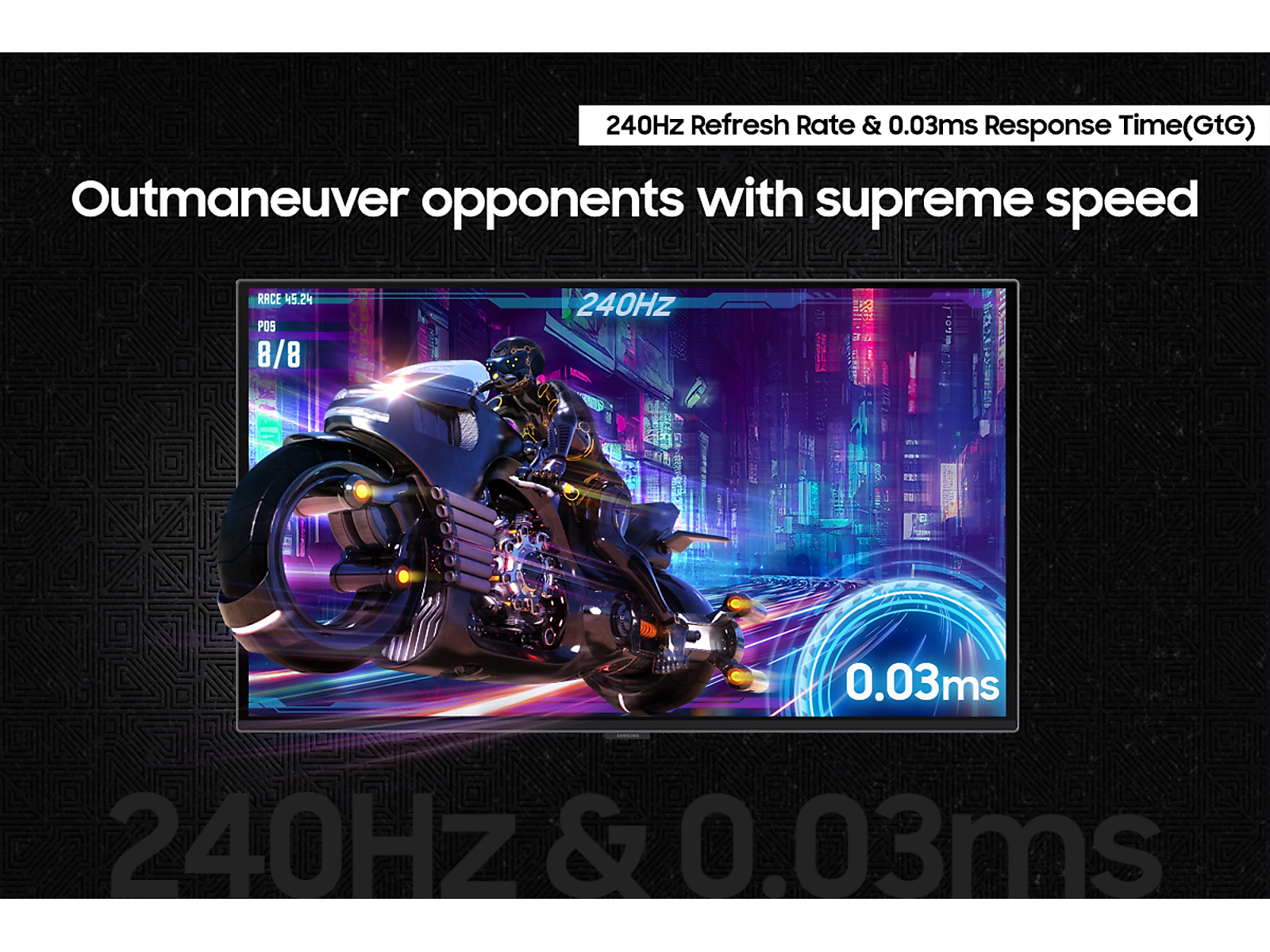 27" Odyssey OLED G6 (G61SD) QHD 240Hz 0.03ms FreeSync™ Premium Pro Gaming Monitor with Sleek Metal Design(LS27DG61DSNXZA)