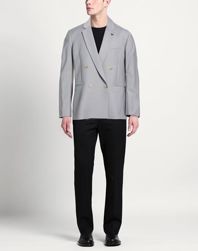 Man Blazer Grey Size 40 Polyester, Virgin Wool, Elastane
