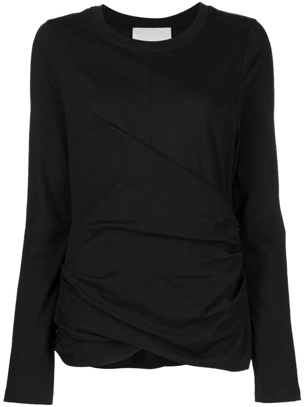 Cotton Draped Long Sleeve Tee