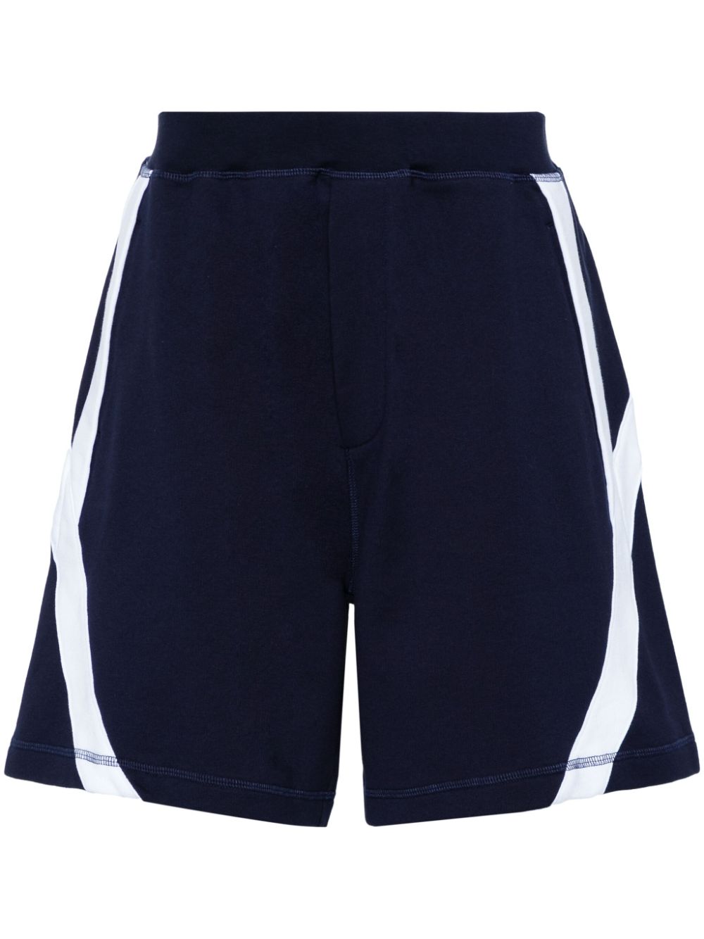 Contrasting-trim track shorts - Blue