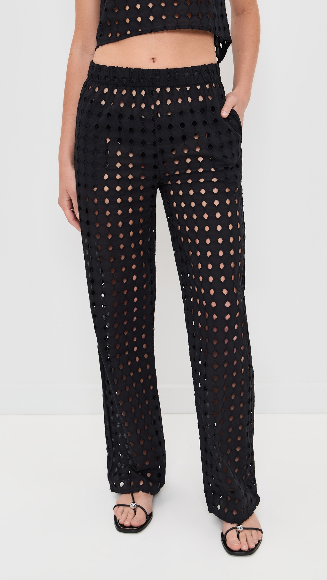 Eyelet Odette Pants Black