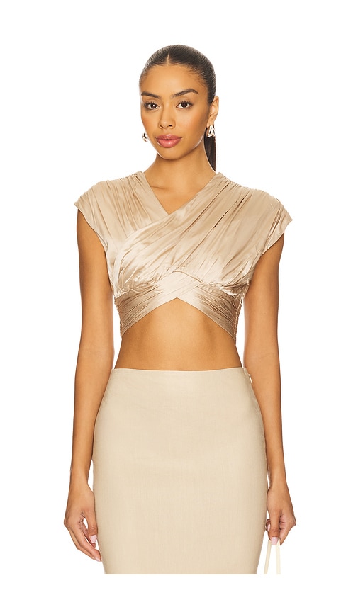 Camila Coelho OBERTEIL DELANIE in Beige. Größe XS. Also in L, M