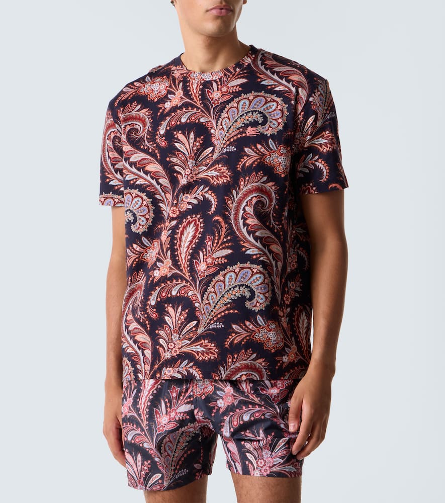 Paisley cotton jersey T-shirt