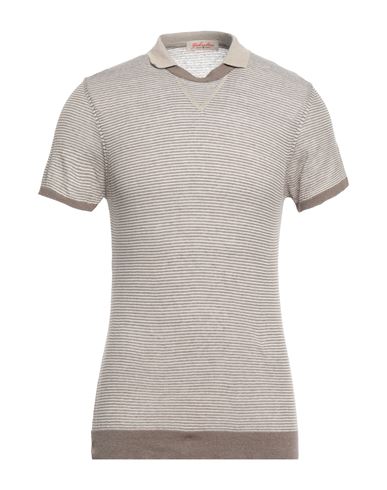 Man Sweater Light brown Size 3XL Linen, Polyamide