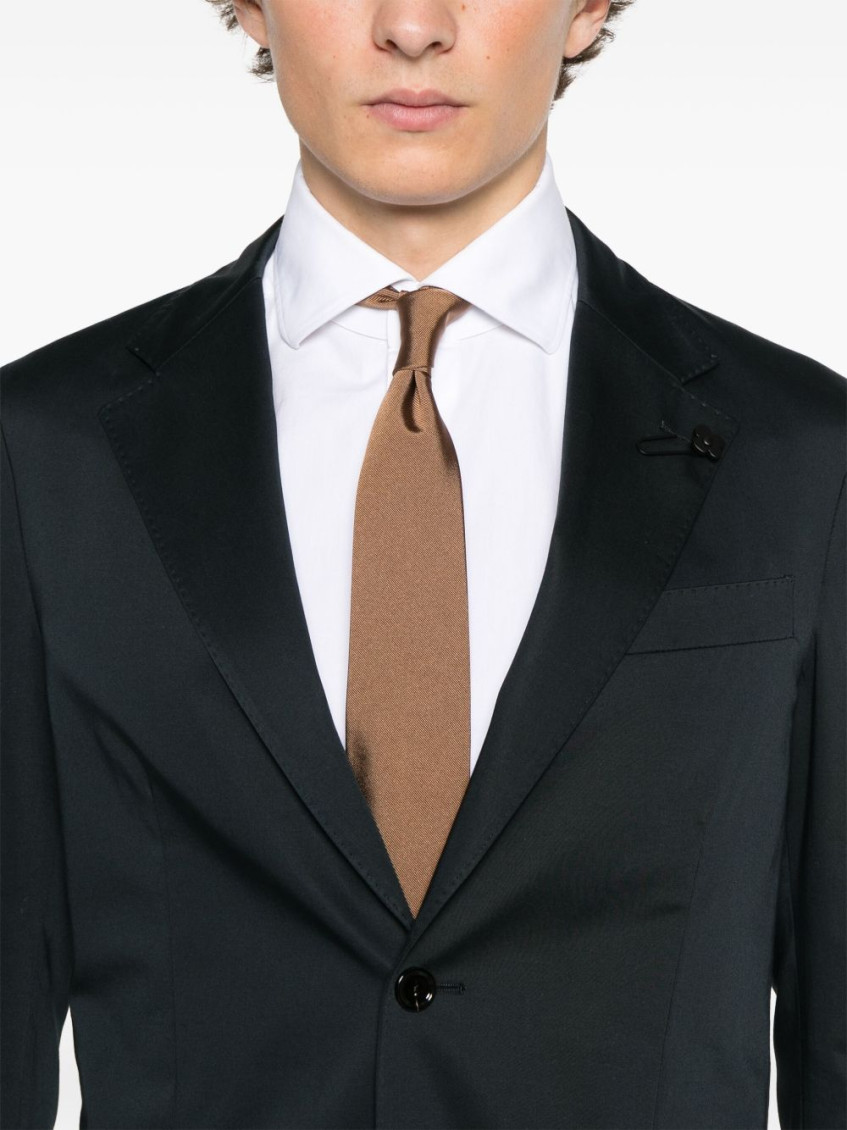 Dark Blue Single-breasted Suit