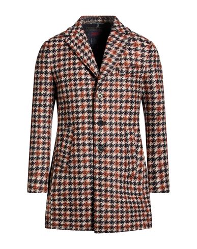 Man Coat Brown Size 40 Polyester, Acrylic, Virgin Wool, Elastane