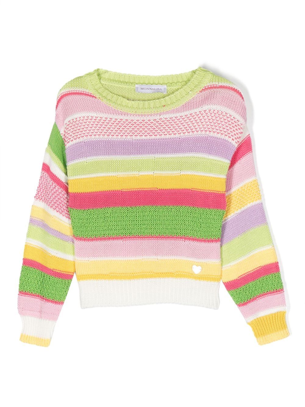Striped knit jumper - Pink