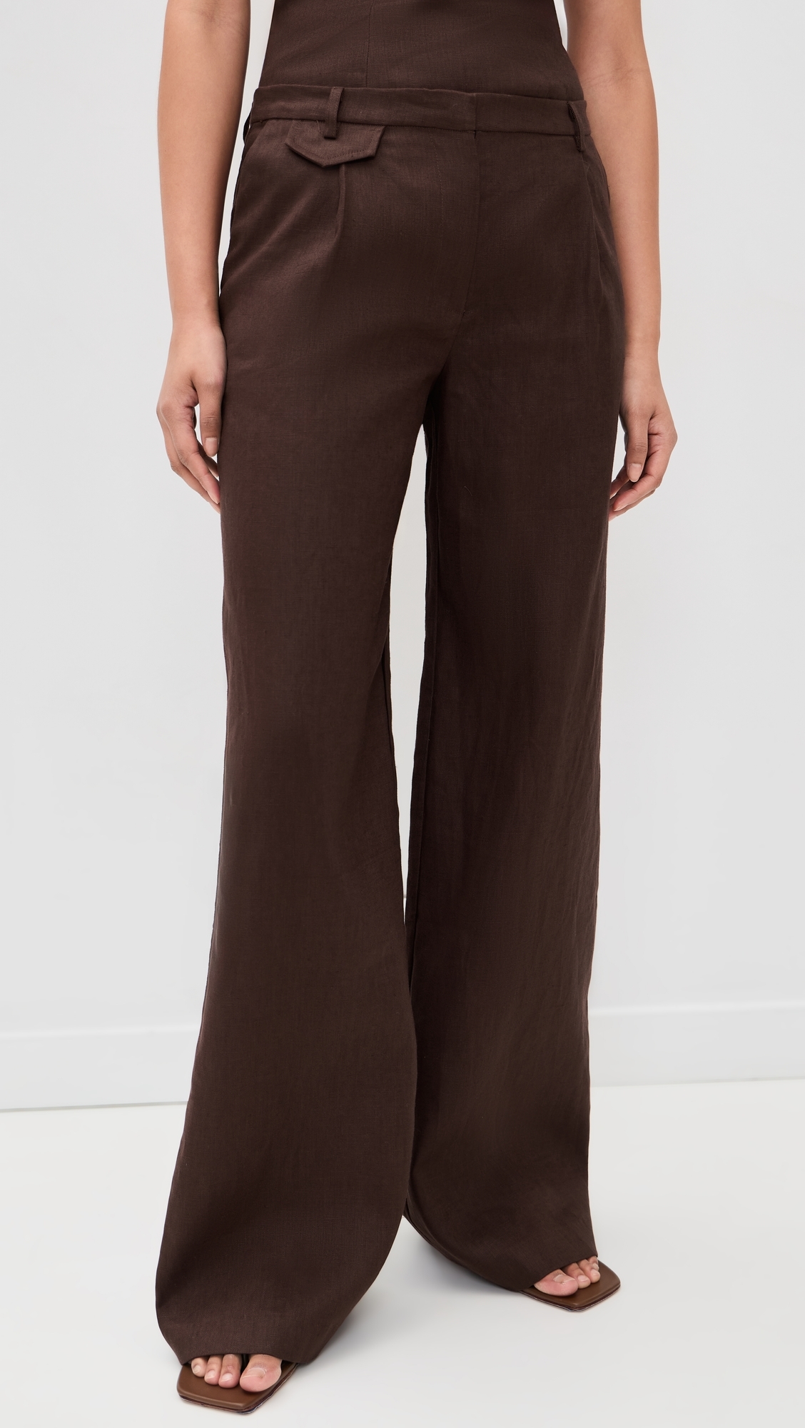 Geordy Hipster Linen Pants Chocolate