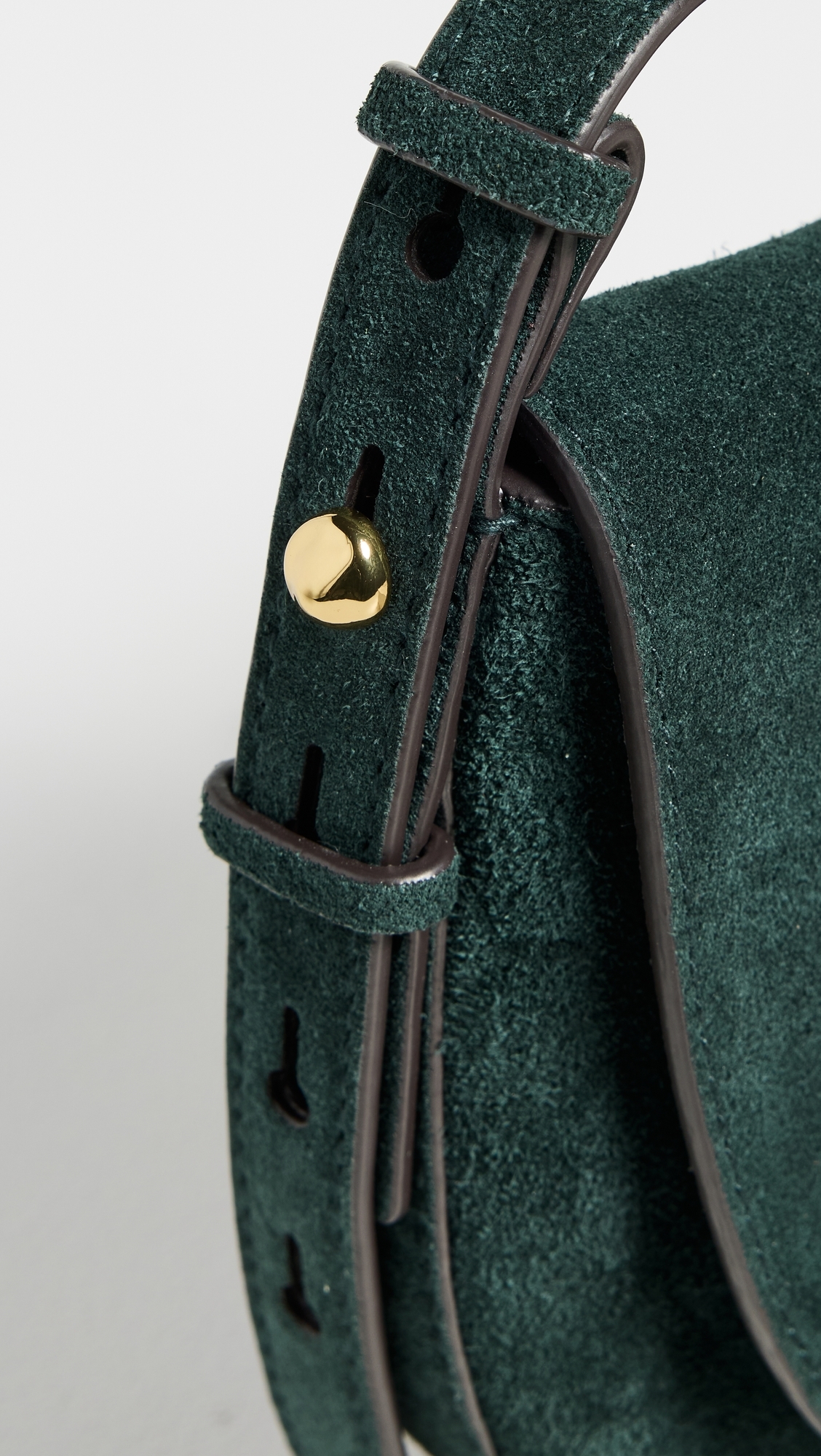 Suede Small Dakota Saddle Crossbody Bag Midnight Forest One Size