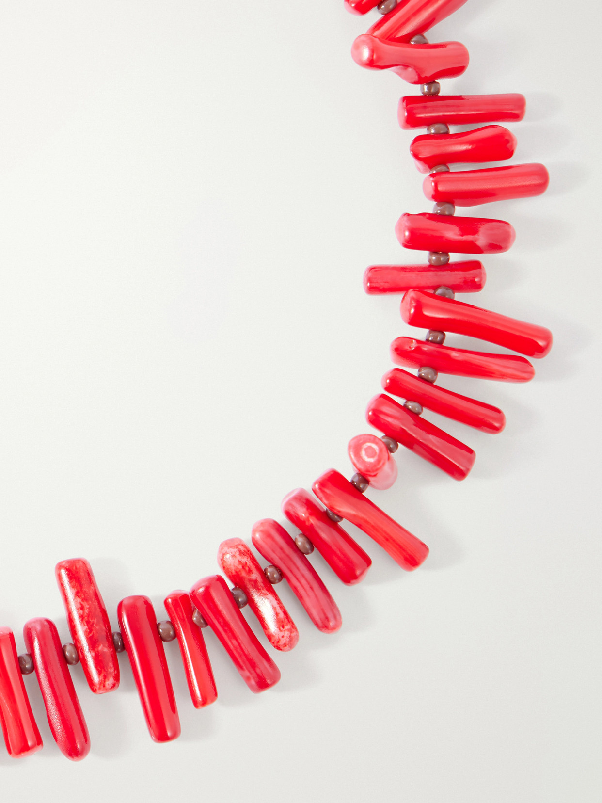 The Coral Branch Beaded Bracelet - Red