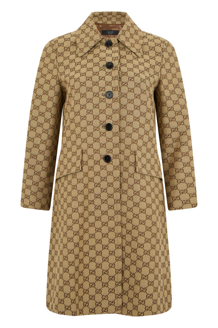 GG Supreme Leather-trim Coat
