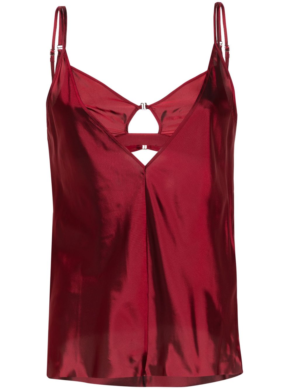 Satin camisole and bralette set - Red
