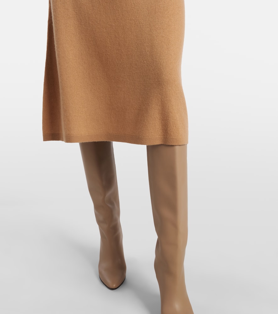 Wool and cashmere wrap dress
