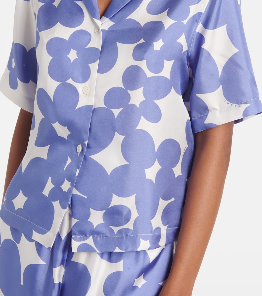 Floral silk shirt