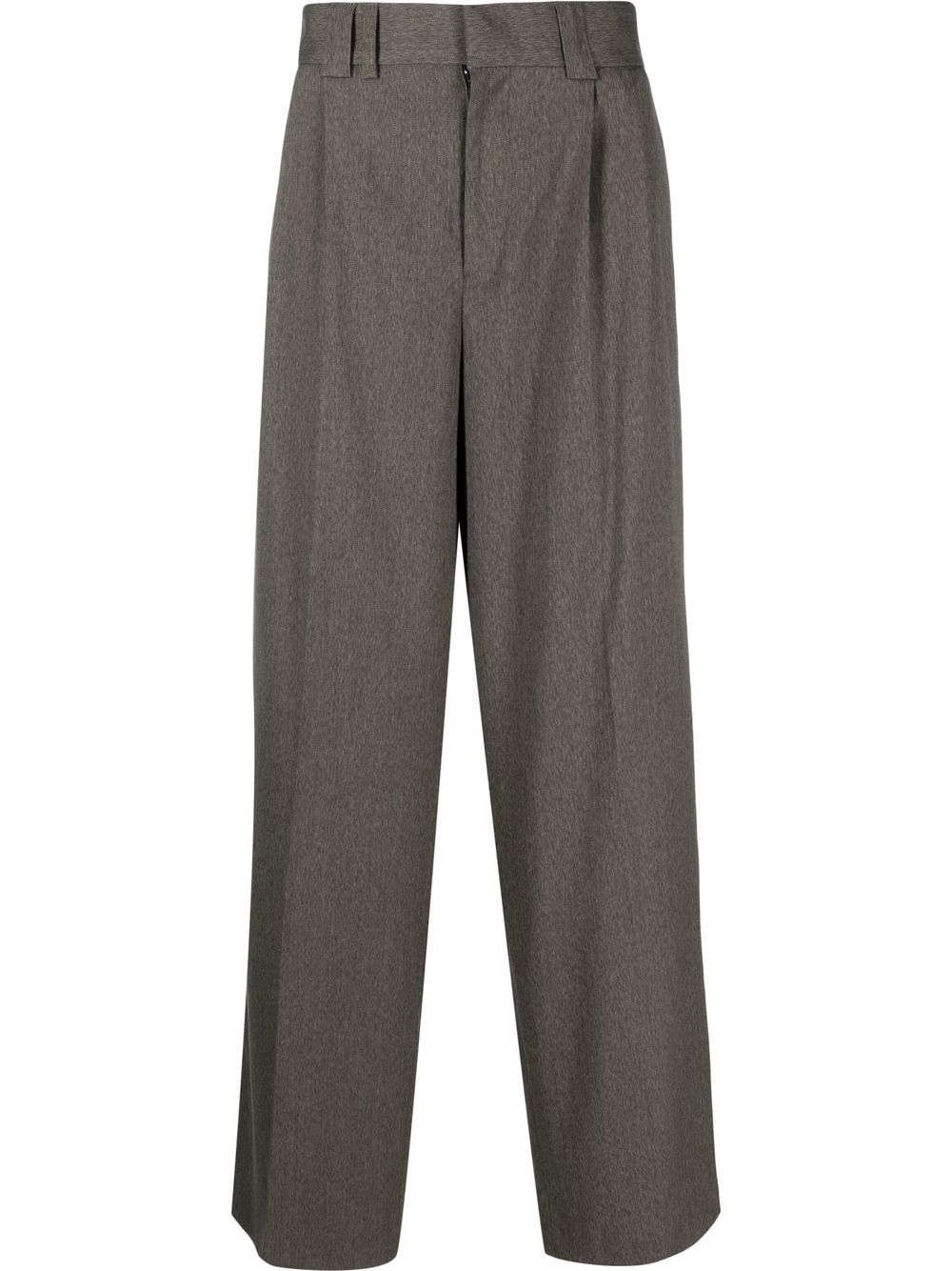 Wide-leg tailored trousers - Green