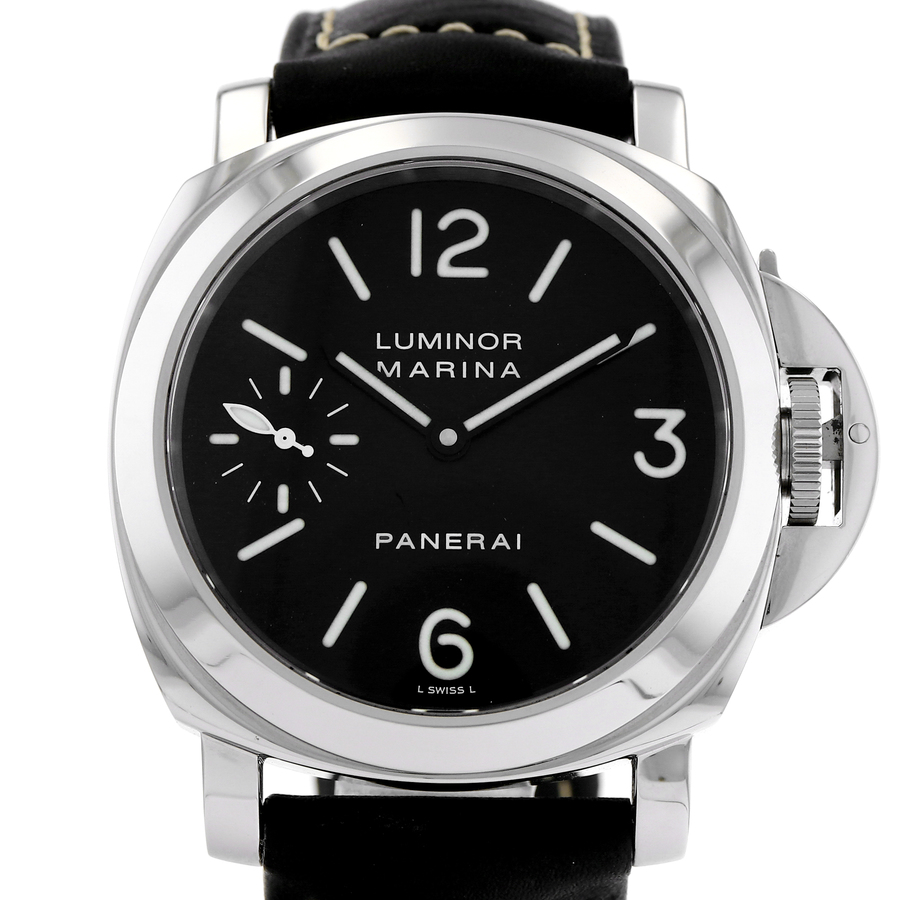 Pre-owned Luminor Marina Black Dial Mens Watch PAM 00111