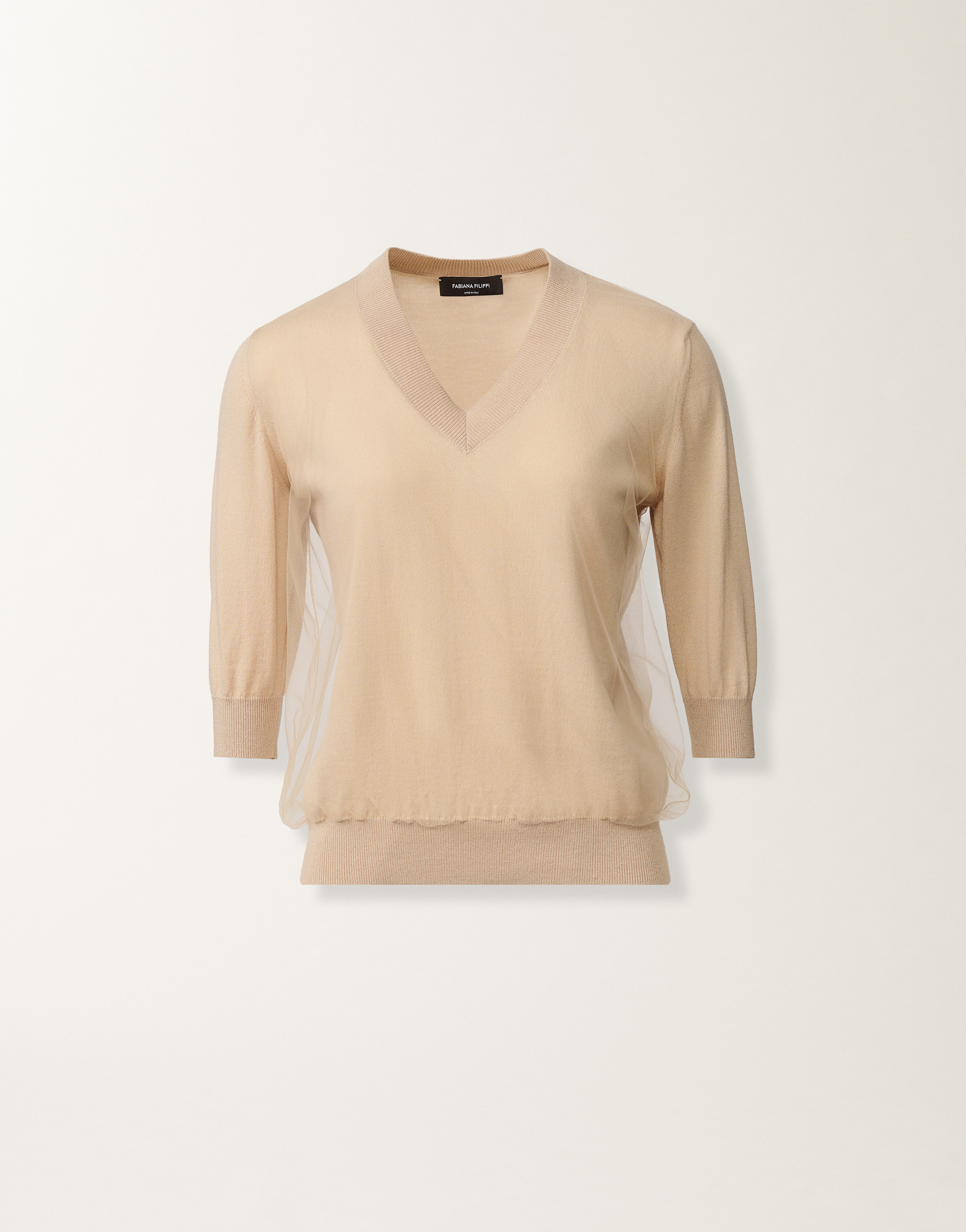Wool and cotton sweater, maple