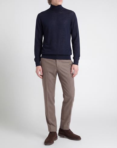 Man Turtleneck Midnight blue Size 3XL Merino Wool