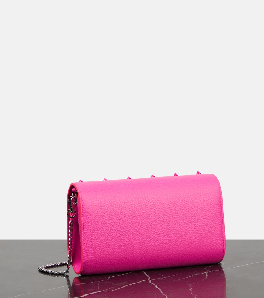 Christian Louboutin Paloma embellished leather wallet on chain