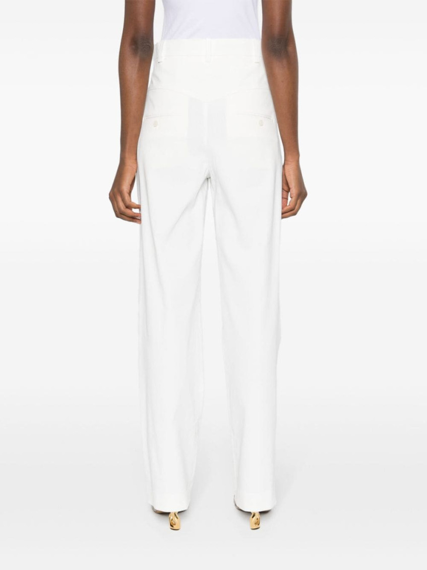Staya Pants In White Cotton