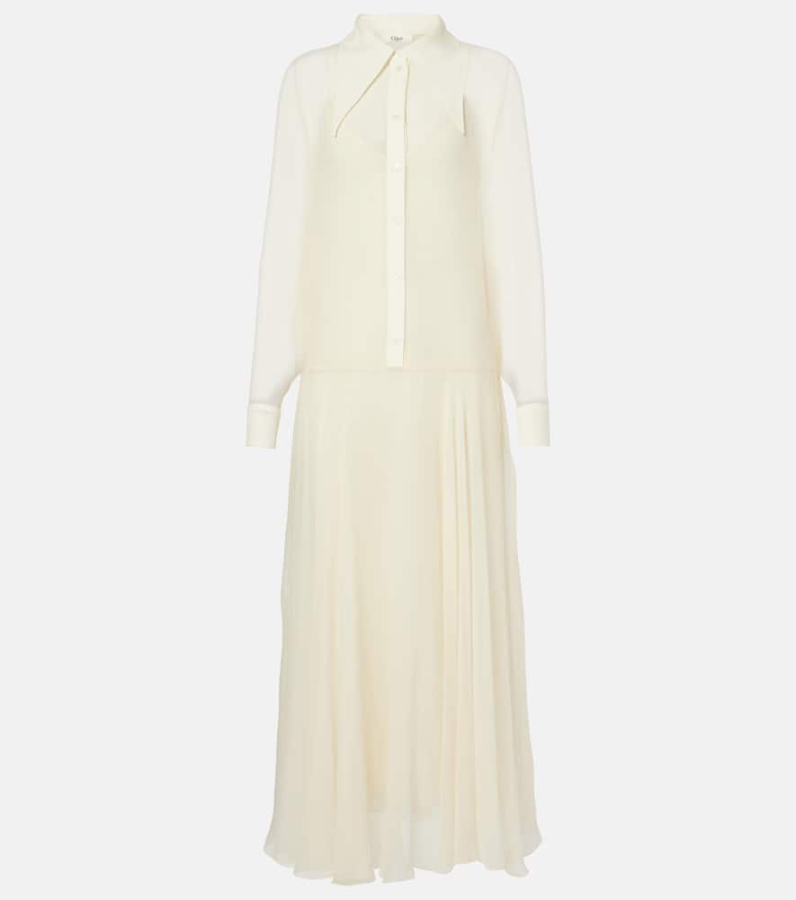 Chloé Silk chiffon shirt dress