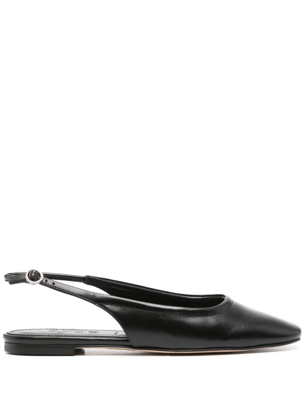 Slingback leather ballerina shoes - Black