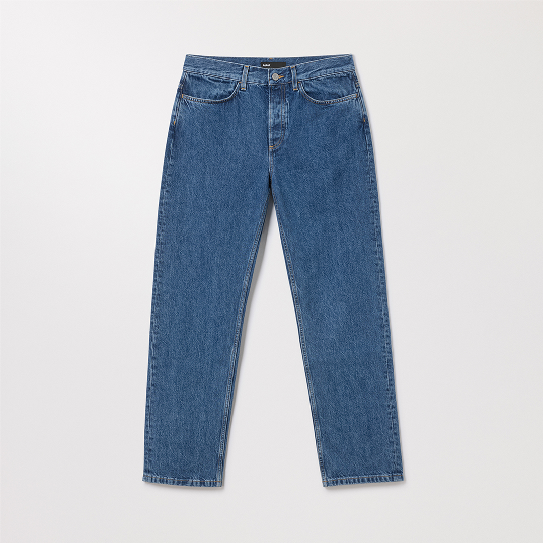 Asket Loose jeans mid blue wash - Men